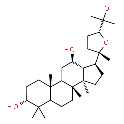 ChemSpider 2D Image | (3alpha,5xi,9xi,12beta,24R)-20,24-Epoxydammarane-3,12,25-triol | C30H52O4