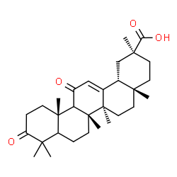 ChemSpider 2D Image | (5xi,9xi)-3,11-Dioxoolean-12-en-30-oic acid | C30H44O4