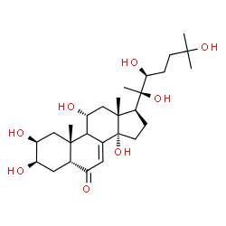 ChemSpider 2D Image | (2beta,3beta,5beta,9xi,11alpha,22S)-2,3,11,14,20,22,25-Heptahydroxycholest-7-en-6-one | C27H44O8