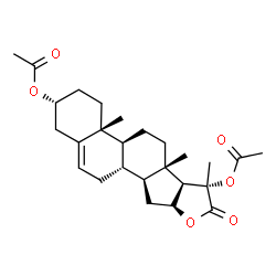 ChemSpider 2D Image | (3alpha,16beta,20S)-20-Methyl-21-oxo-16,21-epoxypregn-5-ene-3,20-diyl diacetate | C26H36O6
