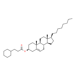 ChemSpider 2D Image | (3S,8S,9S,10R,13R,14S,17S)-10,13-Dimethyl-17-octyl-2,3,4,7,8,9,10,11,12,13,14,15,16,17-tetradecahydro-1H-cyclopenta[a]phenanthren-3-yl 3-cyclohexylpropanoate | C36H60O2