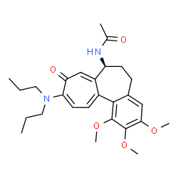 ChemSpider 2D Image | N-[(7S)-10-(Dipropylamino)-1,2,3-trimethoxy-9-oxo-5,6,7,9-tetrahydrobenzo[a]heptalen-7-yl]acetamide | C27H36N2O5