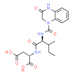 ChemSpider 2D Image | N-[(3-Oxo-3,4-dihydro-1(2H)-quinoxalinyl)carbonyl]-L-isoleucyl-L-aspartic acid | C19H24N4O7