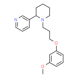 ChemSpider 2D Image | 3-{1-[3-(3-Methoxyphenoxy)propyl]-2-piperidinyl}pyridine | C20H26N2O2