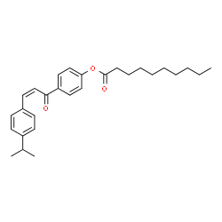 ChemSpider 2D Image | 4-[(2Z)-3-(4-Isopropylphenyl)-2-propenoyl]phenyl decanoate | C28H36O3