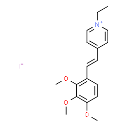 ChemSpider 2D Image | 1-Ethyl-4-[(E)-2-(2,3,4-trimethoxyphenyl)vinyl]pyridinium iodide | C18H22INO3