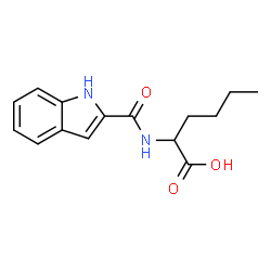 ChemSpider 2D Image | N-(1H-Indol-2-ylcarbonyl)norleucine | C15H18N2O3