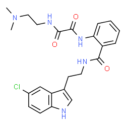 ChemSpider 2D Image | N-(2-{[2-(5-Chloro-1H-indol-3-yl)ethyl]carbamoyl}phenyl)-N'-[2-(dimethylamino)ethyl]ethanediamide | C23H26ClN5O3