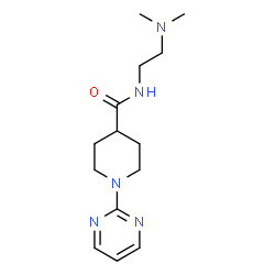 ChemSpider 2D Image | N-[2-(Dimethylamino)ethyl]-1-(2-pyrimidinyl)-4-piperidinecarboxamide | C14H23N5O