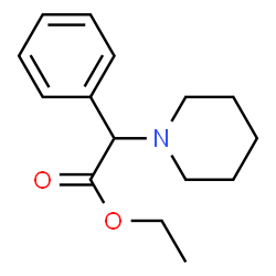 ChemSpider 2D Image | Ethyl 2-phenyl-2-piperidinoacetate | C15H21NO2