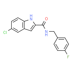 ChemSpider 2D Image | 5-Chloro-N-(4-fluorobenzyl)-1H-indole-2-carboxamide | C16H12ClFN2O