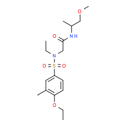 ChemSpider 2D Image | 2-(N-ethyl-4-ethoxy-3-methylbenzenesulfonamido)-N-(1-methoxypropan-2-yl)acetamide | C17H28N2O5S