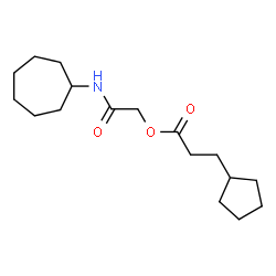 ChemSpider 2D Image | 2-(Cycloheptylamino)-2-oxoethyl 3-cyclopentylpropanoate | C17H29NO3