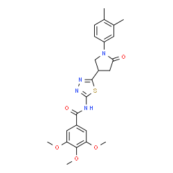 ChemSpider 2D Image | N-{5-[1-(3,4-Dimethylphenyl)-5-oxo-3-pyrrolidinyl]-1,3,4-thiadiazol-2-yl}-3,4,5-trimethoxybenzamide | C24H26N4O5S
