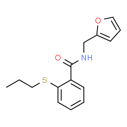 ChemSpider 2D Image | N-(2-Furylmethyl)-2-(propylsulfanyl)benzamide | C15H17NO2S