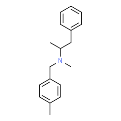 ChemSpider 2D Image | N-Methyl-N-(4-methylbenzyl)-1-phenyl-2-propanamine | C18H23N