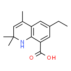 ChemSpider 2D Image | 6-Ethyl-2,2,4-trimethyl-1,2-dihydro-8-quinolinecarboxylic acid | C15H19NO2