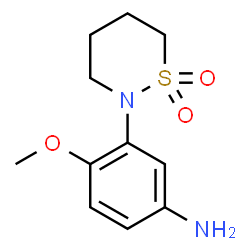 ChemSpider 2D Image | 3-(1,1-Dioxido-1,2-thiazinan-2-yl)-4-methoxyaniline | C11H16N2O3S