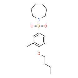 ChemSpider 2D Image | 1-[(4-Butoxy-3-methylphenyl)sulfonyl]azepane | C17H27NO3S