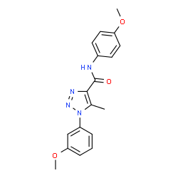ChemSpider 2D Image | 1-(3-Methoxyphenyl)-N-(4-methoxyphenyl)-5-methyl-1H-1,2,3-triazole-4-carboxamide | C18H18N4O3