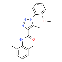 ChemSpider 2D Image | N-(2,6-Dimethylphenyl)-1-(2-methoxyphenyl)-5-methyl-1H-1,2,3-triazole-4-carboxamide | C19H20N4O2