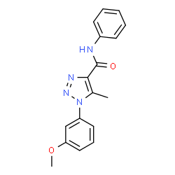 ChemSpider 2D Image | 1-(3-Methoxyphenyl)-5-methyl-N-phenyl-1H-1,2,3-triazole-4-carboxamide | C17H16N4O2