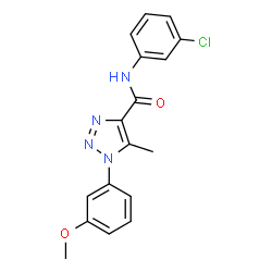 ChemSpider 2D Image | N-(3-Chlorophenyl)-1-(3-methoxyphenyl)-5-methyl-1H-1,2,3-triazole-4-carboxamide | C17H15ClN4O2