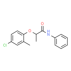ChemSpider 2D Image | 2-(4-Chloro-2-methylphenoxy)-N-phenylpropanamide | C16H16ClNO2