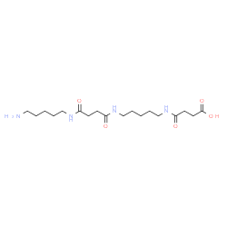 ChemSpider 2D Image | 4-{[5-({4-[(5-Aminopentyl)amino]-4-oxobutanoyl}amino)pentyl]amino}-4-oxobutanoic acid | C18H34N4O5