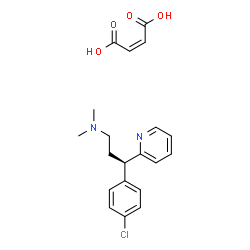 ChemSpider 2D Image | (3R)-3-(4-Chlorophenyl)-N,N-dimethyl-3-(2-pyridinyl)-1-propanamine (2Z)-2-butenedioate (1:1) | C20H23ClN2O4