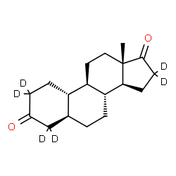 ChemSpider 2D Image | (5alpha)-(2,2,4,4,16,16-~2~H_6_)Estrane-3,17-dione | C18H20D6O2