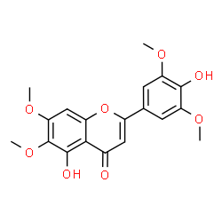 ChemSpider 2D Image | 4',5-Dihydroxy-3',5',6,7-tetramethoxyflavone | C19H18O8