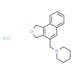 ChemSpider 2D Image | 1-(1,3-Dihydronaphtho[1,2-c]furan-4-ylmethyl)piperidine hydrochloride (1:1) | C18H22ClNO