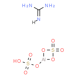 ChemSpider 2D Image | [Sulfato(2-)-kappa~2~O,O'](sulfato-kappaO)aluminium - guanidine (1:1) | CH6AlN3O8S2