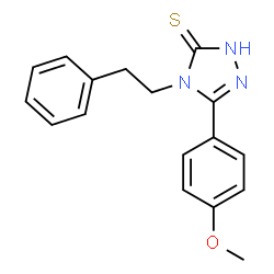 ChemSpider 2D Image | 5-(4-Methoxy-phenyl)-4-phenethyl-4H-[1,2,4]triazole-3-thiol | C17H17N3OS
