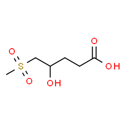ChemSpider 2D Image | 4-Hydroxy-5-(methylsulfonyl)pentanoic acid | C6H12O5S