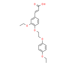 ChemSpider 2D Image | 3-{3-Ethoxy-4-[2-(4-ethoxy-phenoxy)-ethoxy]-phenyl}-acrylic acid | C21H24O6