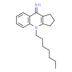 ChemSpider 2D Image | 4-Heptyl-1,2,3,4-tetrahydro-9H-cyclopenta[b]quinolin-9-imine | C19H26N2