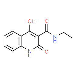ChemSpider 2D Image | N-Ethyl-4-hydroxy-2-oxo-1,2-dihydro-3-quinolinecarboxamide | C12H12N2O3