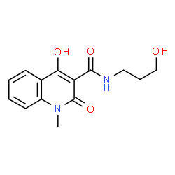 ChemSpider 2D Image | 4-Hydroxy-N-(3-hydroxypropyl)-1-methyl-2-oxo-1,2-dihydro-3-quinolinecarboxamide | C14H16N2O4
