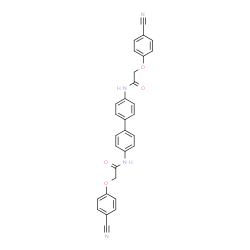 ChemSpider 2D Image | N,N'-4,4'-Biphenyldiylbis[2-(4-cyanophenoxy)acetamide] | C30H22N4O4