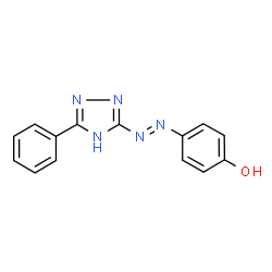 ChemSpider 2D Image | 4-(5-Phenyl-4H-[1,2,4]triazol-3-ylazo)-phenol | C14H11N5O