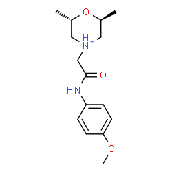 ChemSpider 2D Image | (2S,6S)-4-{2-[(4-Methoxyphenyl)amino]-2-oxoethyl}-2,6-dimethylmorpholin-4-ium | C15H23N2O3