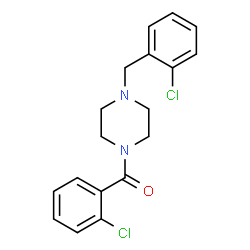 ChemSpider 2D Image | [4-(2-Chlorobenzyl)-1-piperazinyl](2-chlorophenyl)methanone | C18H18Cl2N2O