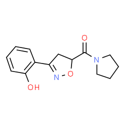 ChemSpider 2D Image | [3-(2-Hydroxyphenyl)-4,5-dihydro-1,2-oxazol-5-yl](1-pyrrolidinyl)methanone | C14H16N2O3