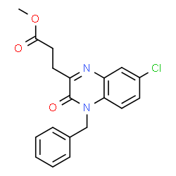 ChemSpider 2D Image | Methyl 3-(4-benzyl-7-chloro-3-oxo-3,4-dihydro-2-quinoxalinyl)propanoate | C19H17ClN2O3