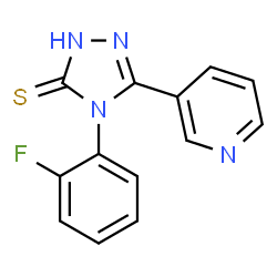 ChemSpider 2D Image | 4-(2-Fluorophenyl)-5-(pyridin-3-yl)-4H-1,2,4-triazole-3-thiol | C13H9FN4S