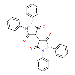 ChemSpider 2D Image | 1,1',2,2'-Tetraphenyl-4,4'-bipyrazolidine-3,3',5,5'-tetrone | C30H22N4O4