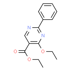 ChemSpider 2D Image | Ethyl 4-ethoxy-2-phenyl-5-pyrimidinecarboxylate | C15H16N2O3
