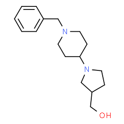 ChemSpider 2D Image | (1-(1-benzylpiperidin-4-yl)pyrrolidin-3-yl)methanol | C17H26N2O
